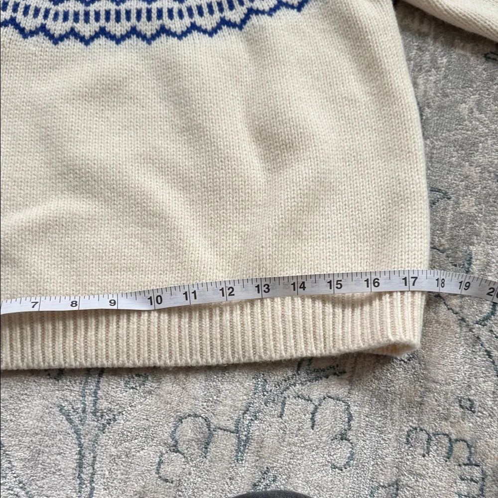 Boden Blue and Cream Nordic Pattern Sweater - Picture 5 of 9